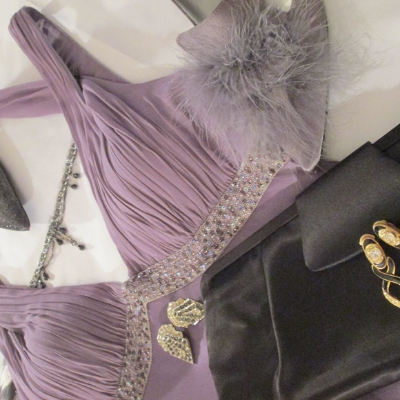 ANDRIANNA PAPELL 100% SILK EMBELLISHED DRESS – NWT - Picture 5 of 8